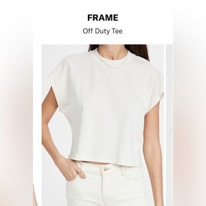 Frame off duty Tee!! Brand new with tags!! 💯 cotton!!